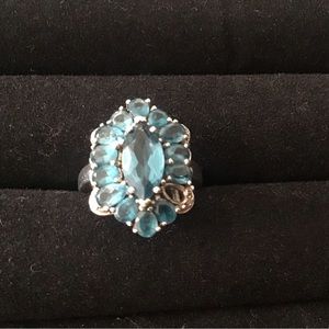 Genuine 925 silver and 4.46 tcw topaz genuine stones